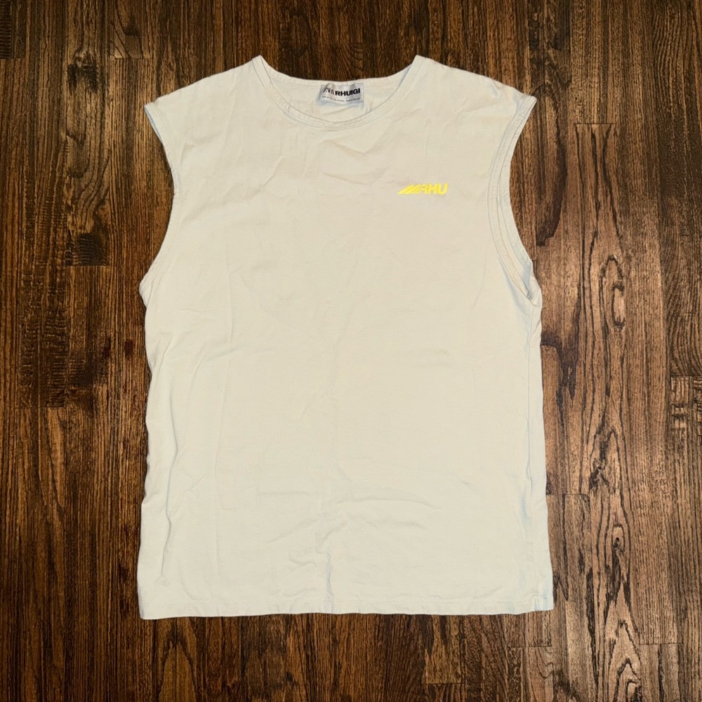 Rhude Rhuigi For Zara Tank Top Sleeveless Shirt Size L-XL Beige